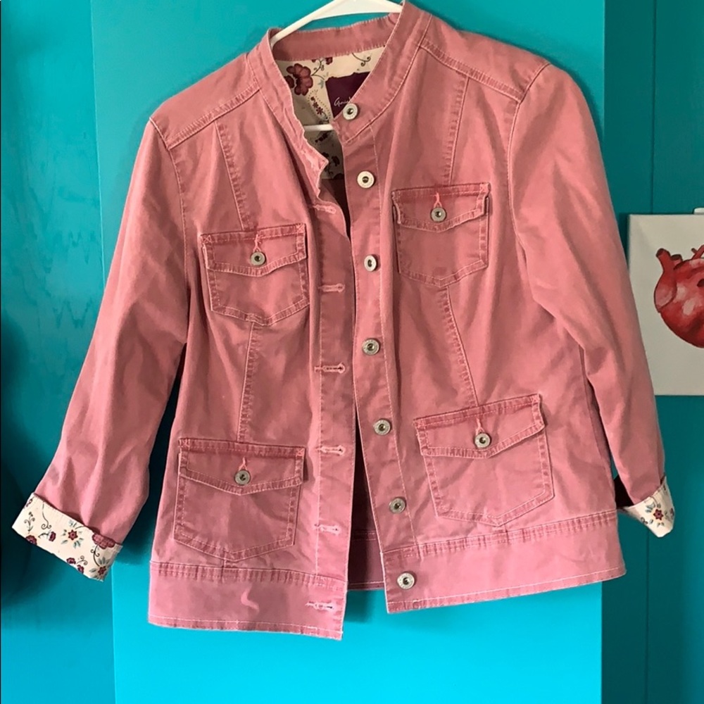 Gloria Vanderbilt Pink Jean Jacket